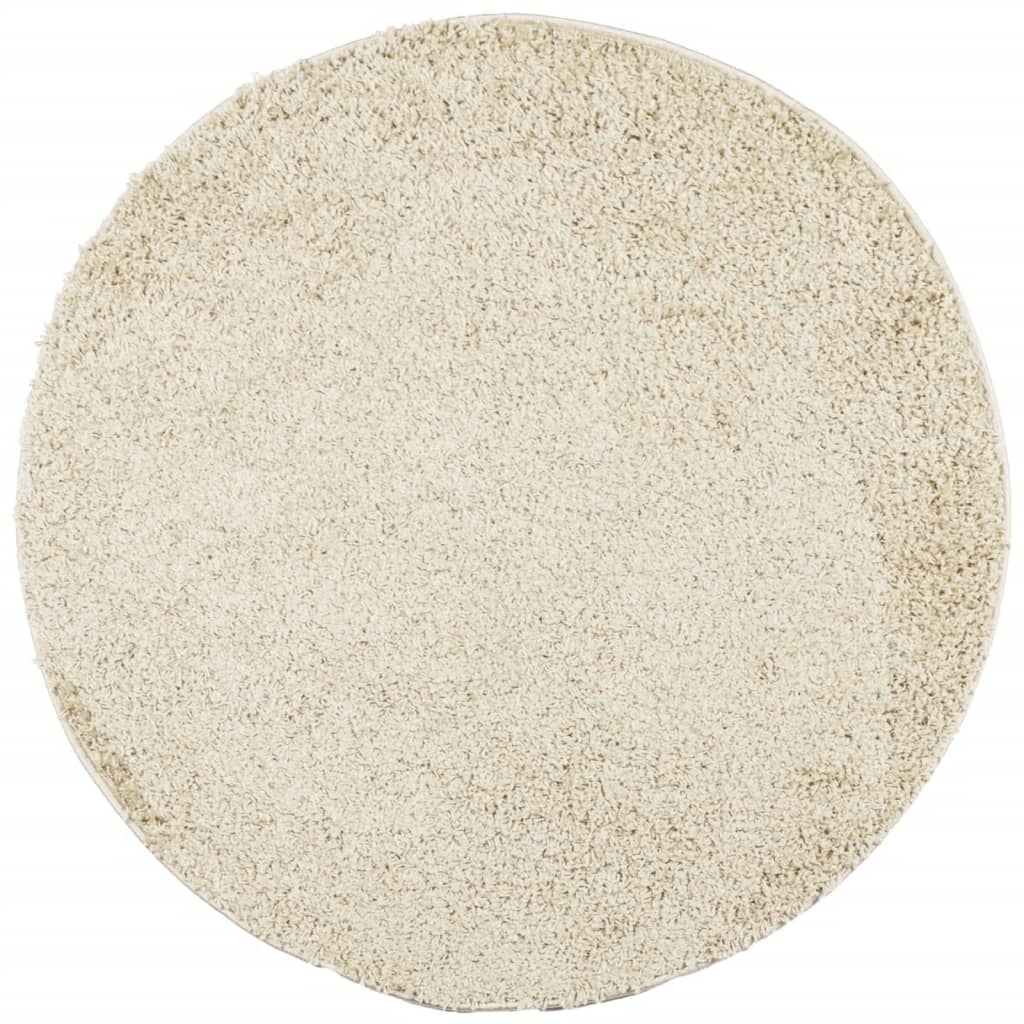 Vidaxl Rug Pamplona Shaggy High Pile Modern Ø 120 cm gullfarge