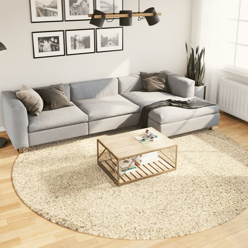 Vidaxl Rug Pamplona Shaggy Svært moderne Ø 280 cm gullfarge