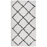 Vidaxl rug Shaggy high pile modern 60x110 cm cream and black