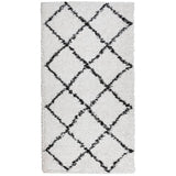 VidaXL Teppich Pamplona Shaggy Hochflor 60x110 cm Creme und Schwarz