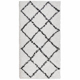 VidaXL Teppich Pamplona Shaggy Hochflor 80x150 cm Creme und Schwarz