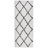 VidaXL Teppich Pamplona Shaggy Hochflor 80x200 cm Creme und Schwarz