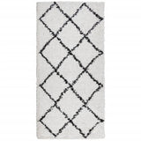 VidaXL Teppich Pamplona Shaggy Hochflor 100x200 cm Creme und Schwarz