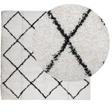VidaXL Teppich Pamplona Shaggy Hochflor 120x120 cm Creme und Schwarz