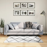 VidaXL Teppich Pamplona Shaggy Hochflor 120x120 cm Creme und Schwarz