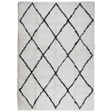 VidaXL Teppich Pamplona Shaggy Hochflor 120x170 cm Creme und Schwarz