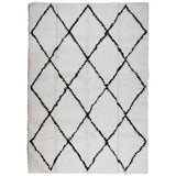 VidaXL Teppich Pamplona Shaggy Hochflor 160x230 cm Creme und Schwarz