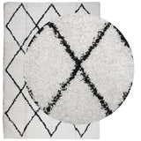 VidaXL Teppich Pamplona Shaggy Hochflor 160x230 cm Creme und Schwarz