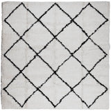 VidaXL Teppich Pamplona Shaggy Hochflor 200x200 cm Creme und Schwarz