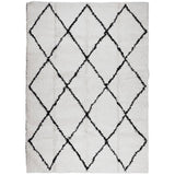 Vidaxl Rug Pamplona Shaggy Sterkt pol 200x280 cm krem ​​og svart