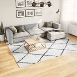 Vidaxl rug Paramploa Shamgy héich Pole 200x280 cm Crème a schwaarz