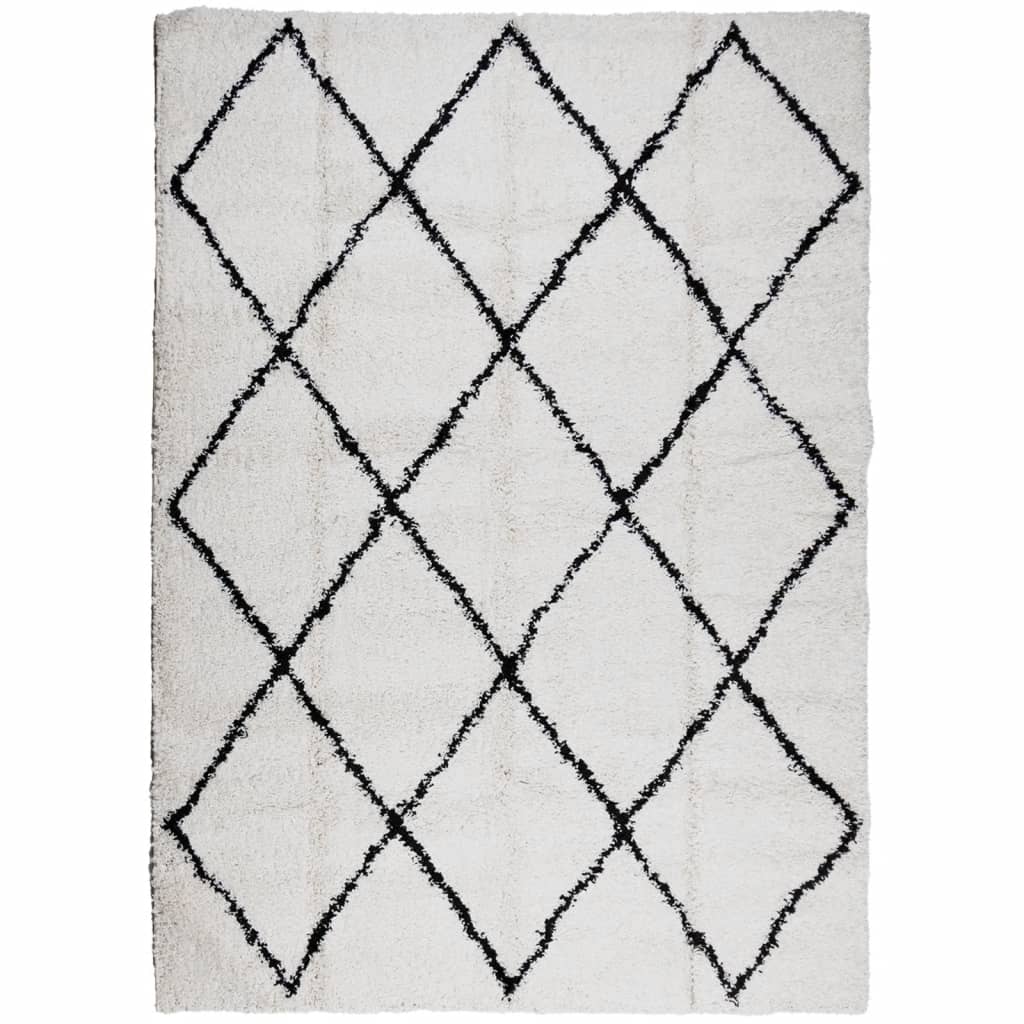 Vidaxl rug Pamplona Shaggy Highly Pole 240x340 cm Cream and Black