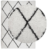 VidaXL Teppich Pamplona Shaggy Hochflor 240x340 cm Creme und Schwarz