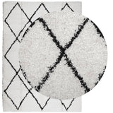 Vidaxl Rug Pamplona Shaggy meget pol 240x340 cm creme og sort