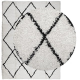 VidaXL Teppich Pamplona Shaggy Hochflor 300x400 cm Creme und Schwarz