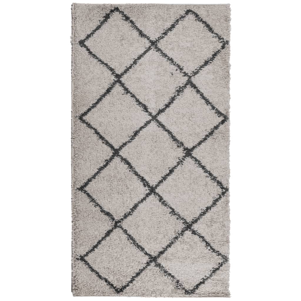VidaXL Teppich Pamplona Shaggy Hochflor 60x110 cm Beige Anthrazit