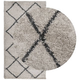 Vidaxl Rug Shaggy High -Pile Moderne 60x110 cm beige og antracit