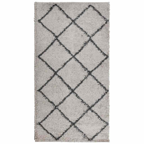 VidaXL Teppich Pamplona Shaggy Hochflor 80x150 cm Beige Anthrazit