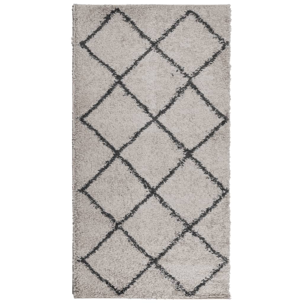 VidaXL Teppich Pamplona Shaggy Hochflor 80x150 cm Beige Anthrazit