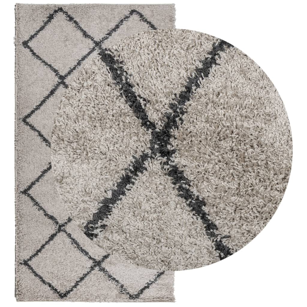 Alfombra Vidaxl Pamplona Shaggy Herman pole 80x150 cm beige antracita