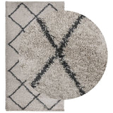 Vidaxl Rug Pamplona Shaggy visoko pol 80x150 cm bež antracit