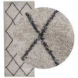 Vidaxl Rug Pamplona Shaggy visoko pol 80x200 cm bež antracit