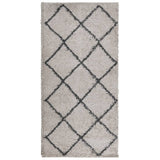 Vidaxl Rug Camplona Shamgy héich Pile 100x200 cm Anstige Anthracit