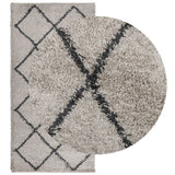 VidaXL Teppich Pamplona Shaggy Hochflor 100x200 cm Beige Anthrazit