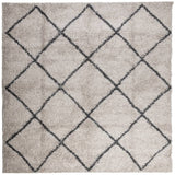 VidaXL Teppich Pamplona Shaggy Hochflor 120x120 cm Beige Anthrazit