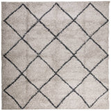 VidaXL Teppich Pamplona Shaggy Hochflor 160x160 cm Beige Anthrazit