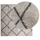 VidaXL Teppich Pamplona Shaggy Hochflor 160x160 cm Beige Anthrazit