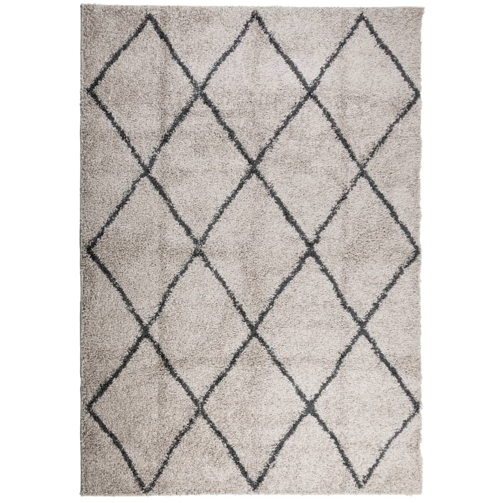 VidaXL Teppich Pamplona Shaggy Hochflor 160x230 cm Beige Anthrazit