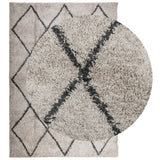 Vidaxl Rug Pamplona Shaggy Meget bunke 160x230 cm beige antracit