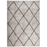 Vidaxl vloerkleed pamplona shaggy hoogpolig 200x280 cm beige antraciet