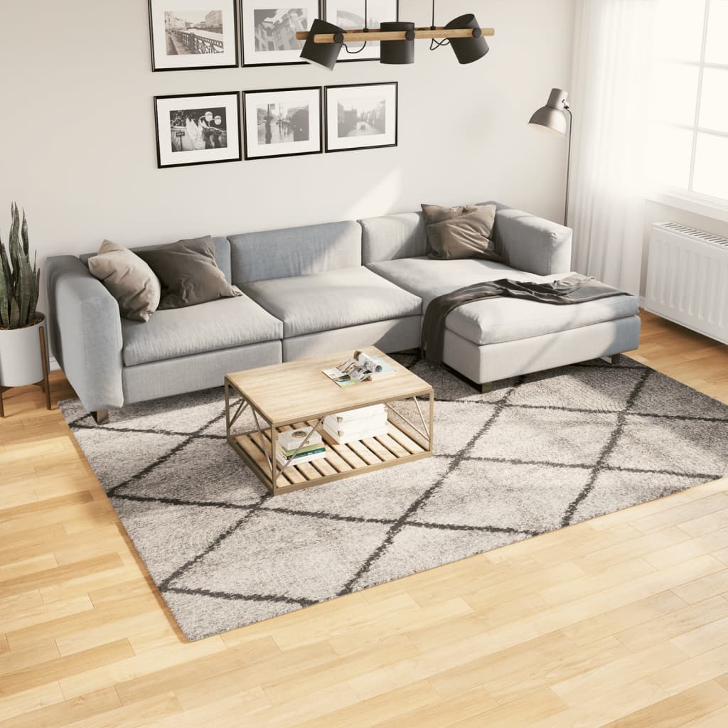 Vidaxl Rug Pamplona Shaggy meget pol 200x280 cm beige antracit