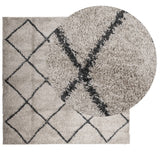 VidaXL Teppich Pamplona Shaggy Hochflor 240x240 cm Beige Anthrazit