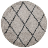 Vidaxl tapis Pampelune Shaggy hautement pile Ø 120 cm anthracite beige