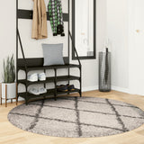 Vidaxl Rug Pamplona Shamgy héich Pile Ø 160 cm Anstigrait