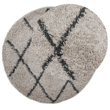 VidaXL Teppich Pamplona Shaggy Hochflor ø 280 cm Beige Anthrazit