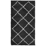 VidaXL Teppich Pamplona Shaggy Hochflor 60x110 cm Creme und Schwarz