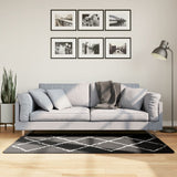 VidaXL Teppich Pamplona Shaggy Hochflor 80x150 cm Schwarz und Creme