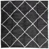 VidaXL Teppich Pamplona Shaggy Hochflor 120x120 cm Schwarz und Creme