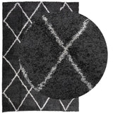 Vidaxx Teppich Shaggy Hochflor Modern 140x200 cm Schwarz und Creme