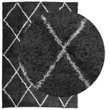 Vidaxl rug Shaggy high pile modern 200x280 cm black and cream