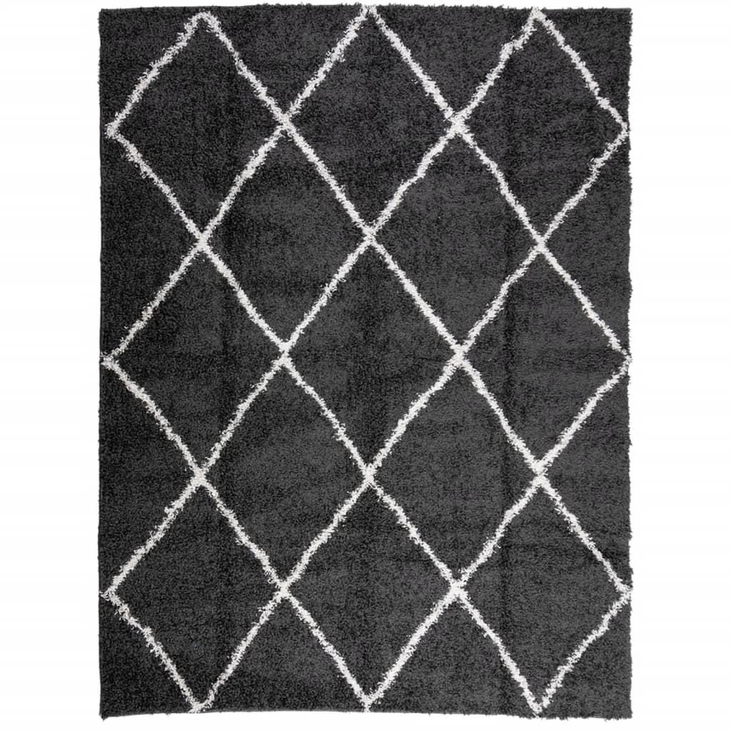 Vidaxx Teppich Shaggy Hochflor modern 300x400 cm Schwarz und Creme