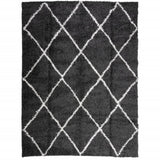 Vidaxx Teppich Shaggy Hochflor modern 300x400 cm Schwarz und Creme