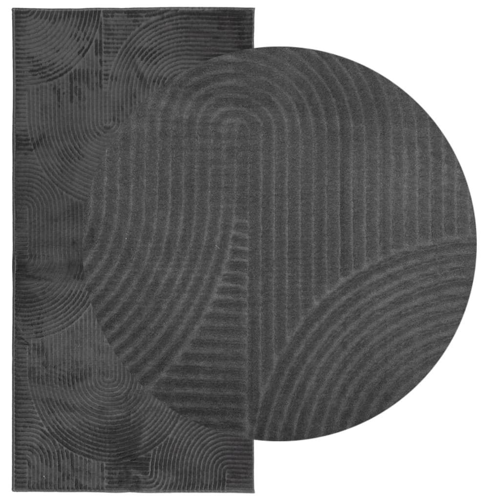 Vidaxl Rug Iza Low -Pile Scandinavian 100x200 cm Anthracite