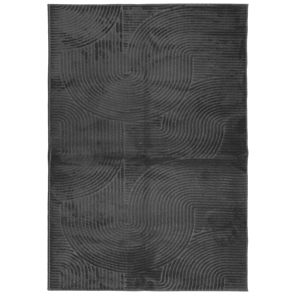 VidaXL Teppich Iza Niedrigflor skandinavisch 120x170 cm Anthrazit