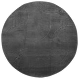 Vidaxl Rug Iza Low -Pile Scandinave Ø 100 cm anthracite