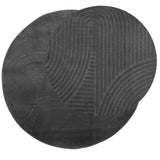 Vidaxl rug IZA Low -pile Scandinavian Ø 100 cm anthracite